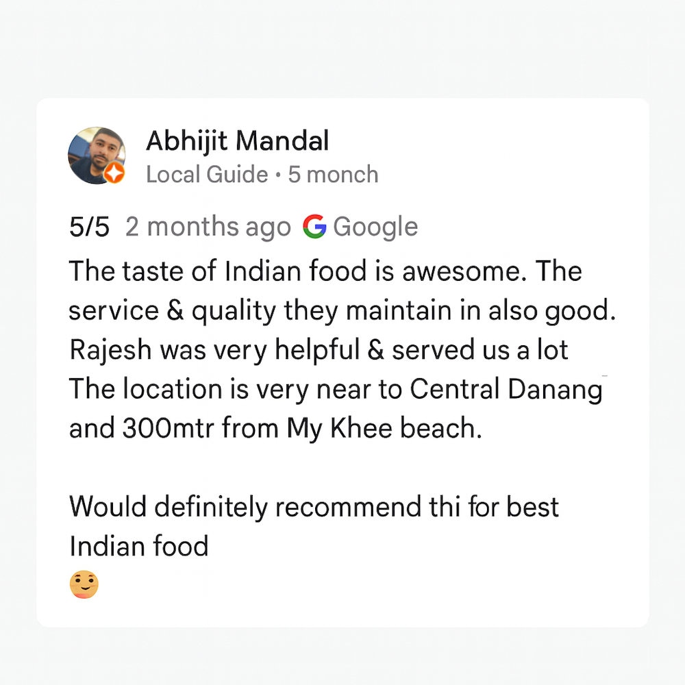 One of the customer’s reviews on Google Maps
